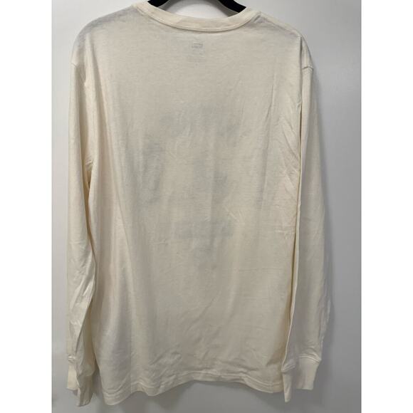 Levi's Men's Long Sleeve Cream Best In The West Cowboy Rodeo Tee Size Medium - Picture 3 of 6